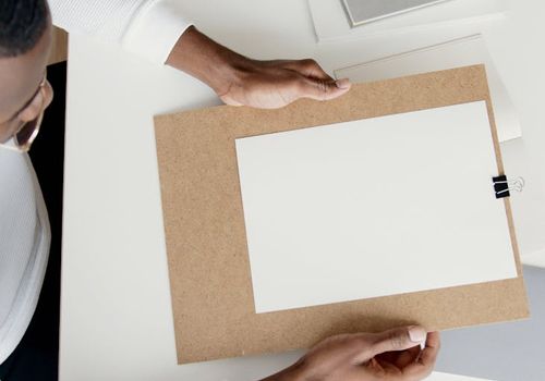 Person working at a clean and organized desk